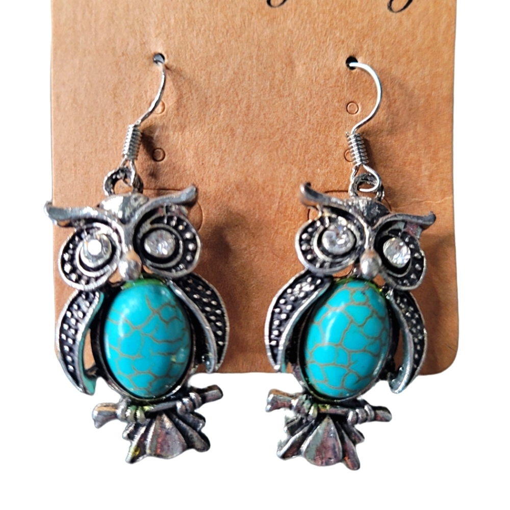 OWL FASHION EARRINGS - Picture 2 of 2